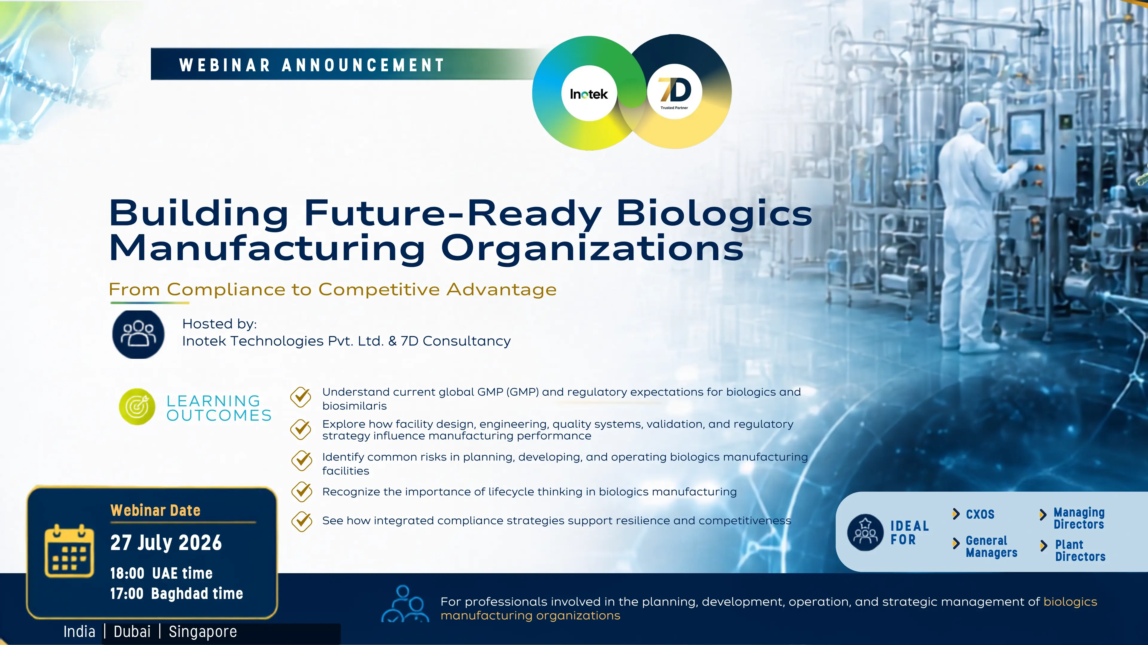 BUILDING FUTURE-READY BIOLOGICS MANUFACTURING ORGANIZATIONS